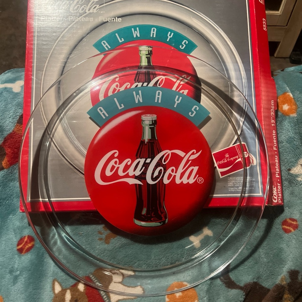 Coca Cola Vintage Platter Glass 1994